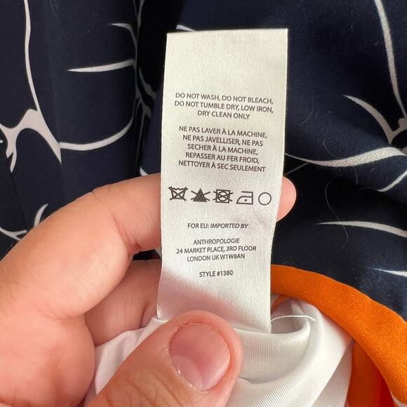 Anthropologie hutch just peachy hi low Spring Summer Floral dress Sz XS - Picture 9 of 11